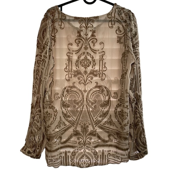 Hale Bob Silk Tunic Blouse M - Picture 6 of 10